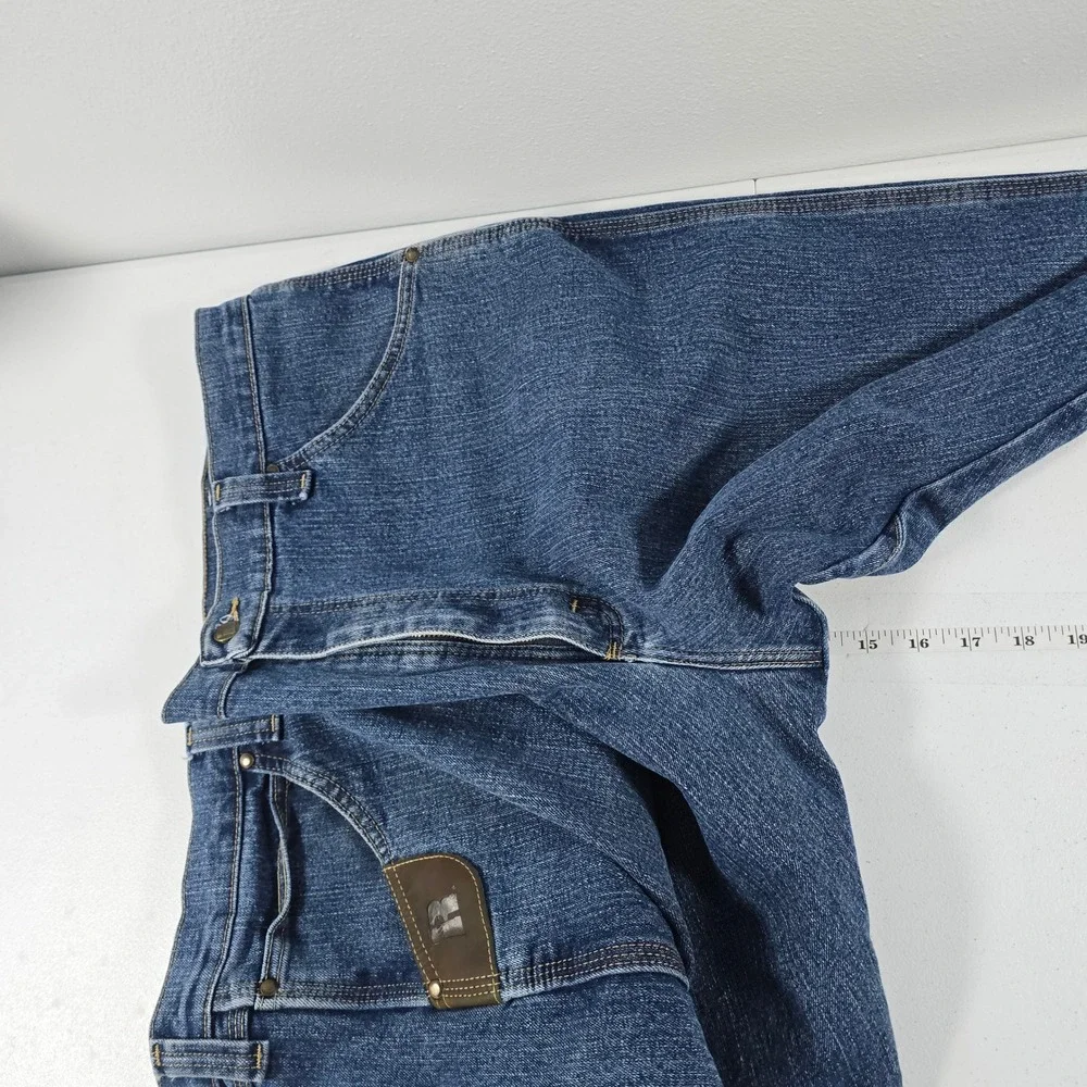 Wrangler RIGGS Workwear Mens Relaxed Fit Jeans Dark Wash 42x32 3WAC5MS‎ Blue